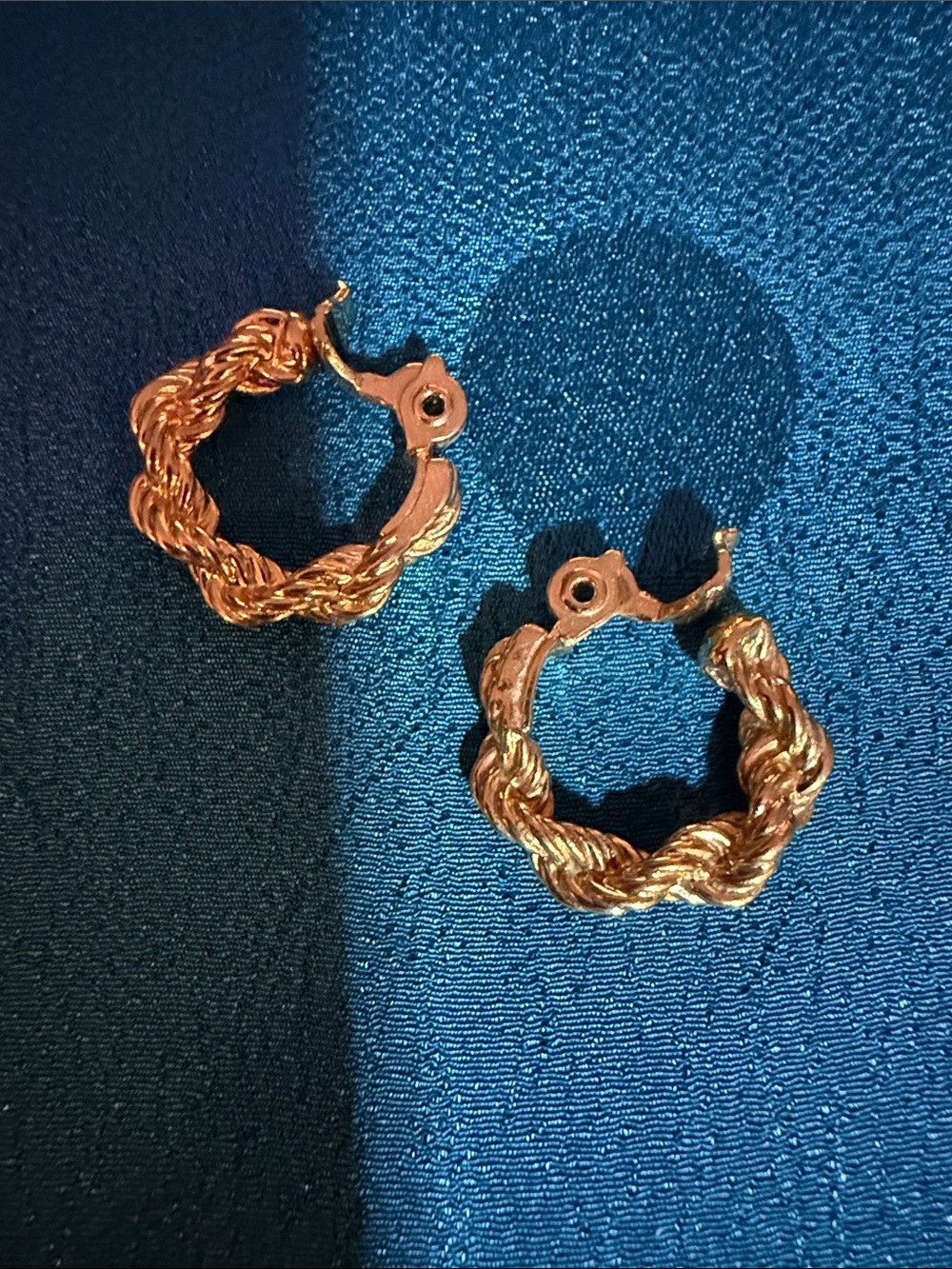 Gold Twisted Hoop Earrings - Women Jewelry